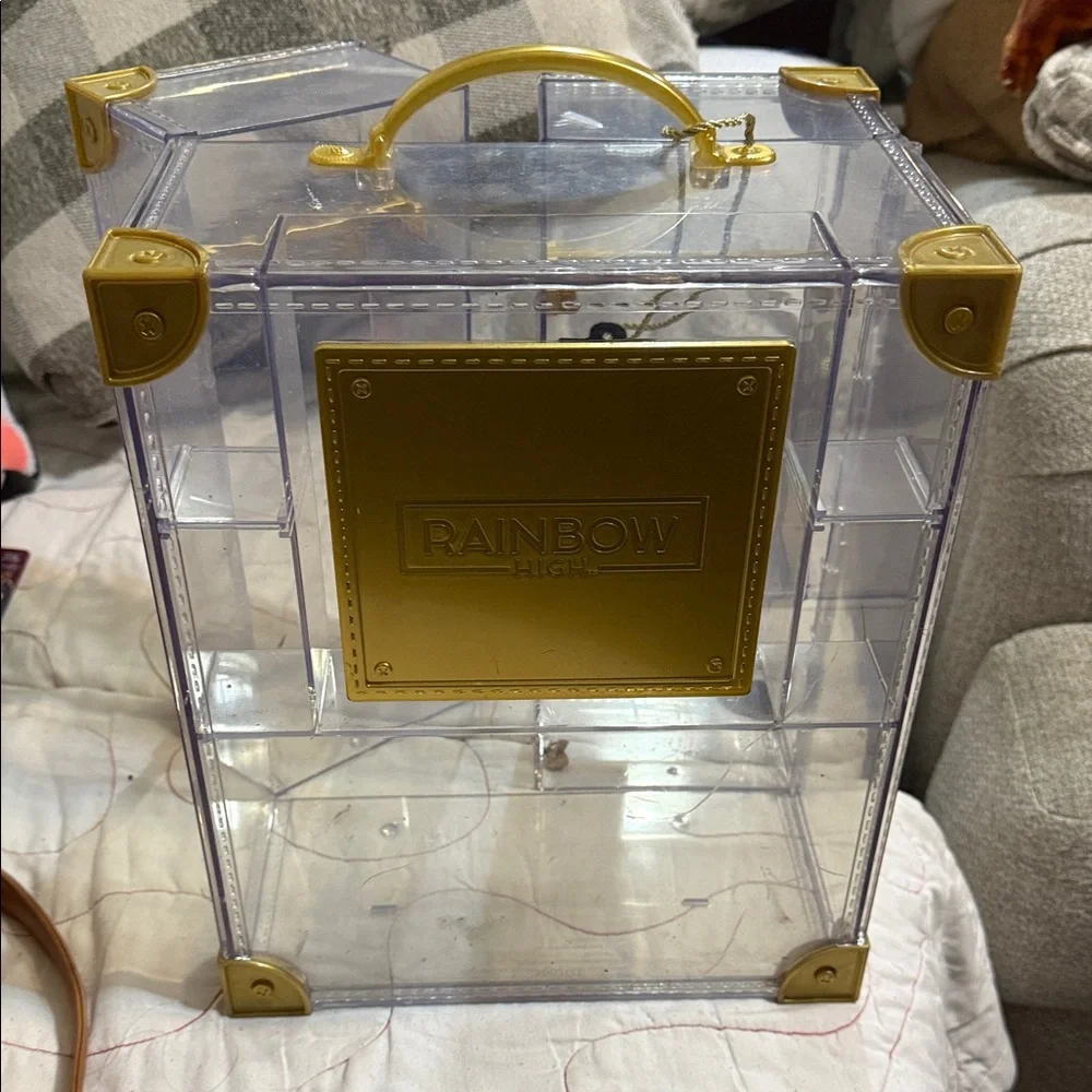 Rainbow Transparent Organizer with Gold Details